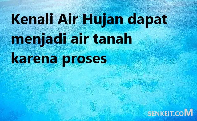 Kenali Air Hujan dapat menjadi air tanah karena proses