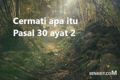 Cermati apa itu Pasal 30 ayat 2